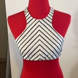 Reversible Printed Cropped Swim Top